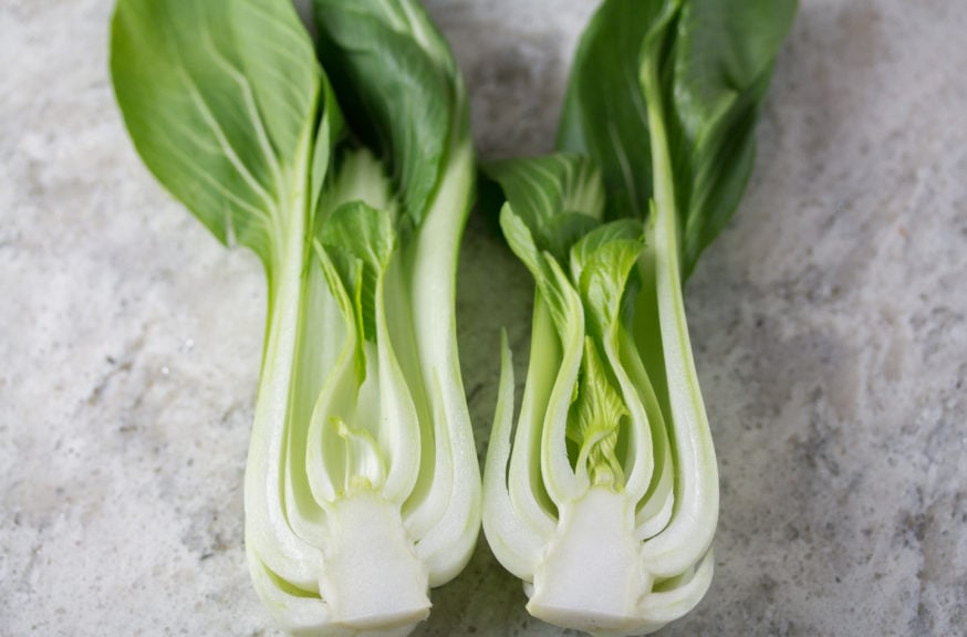 bok choy cut open