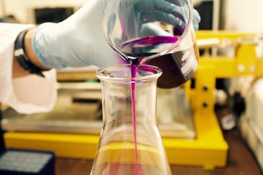 chemicals in the lab