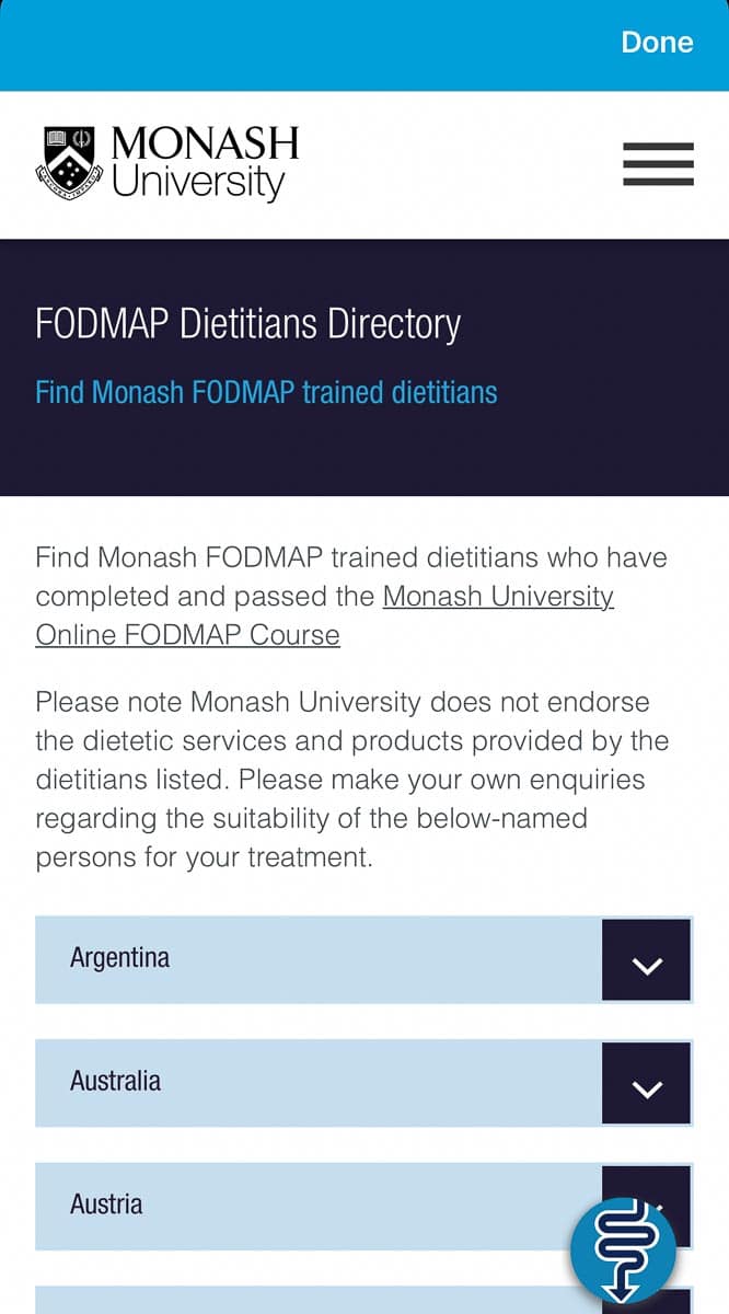 Dietitians are Monash app