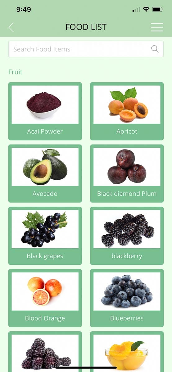 FODMAP Friendly Food List Fruit Screen
