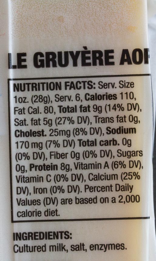 Gruyere label