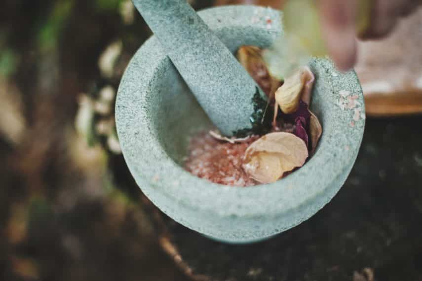 IBS & Yoga: Kitchen Yoga - grinding spices