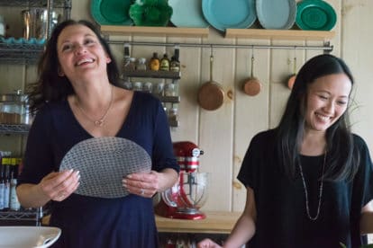 laughing making summer rolls copy