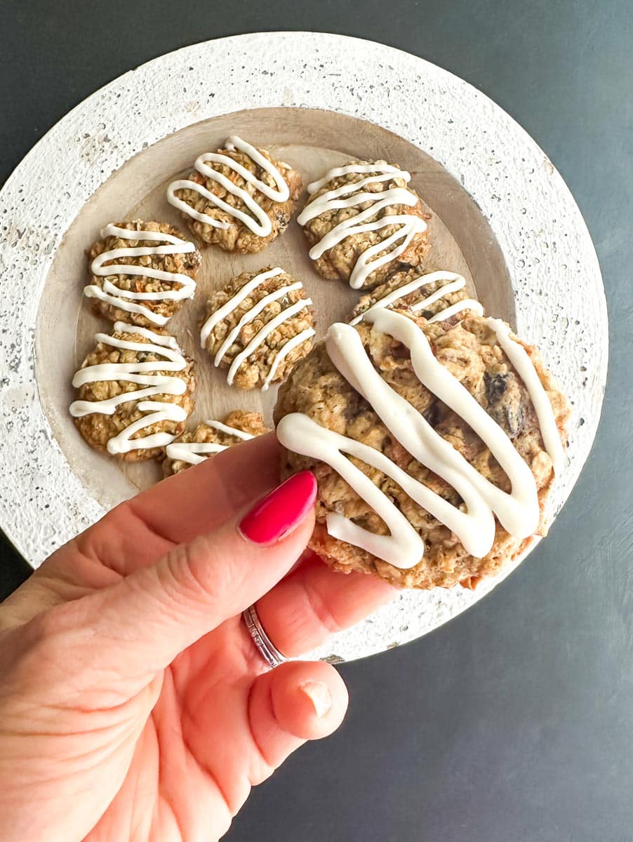 Low FODMAP carrot cake Oatmeal Cookies.