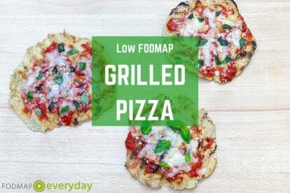low FODMAP grilled pizza graphic
