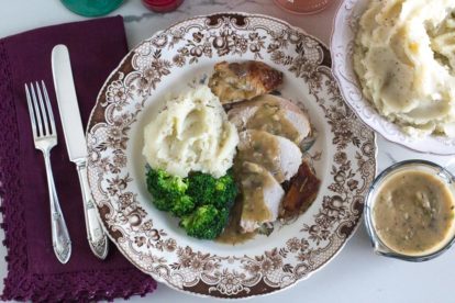 Low FODMAP slow cooker turkey overhead image
