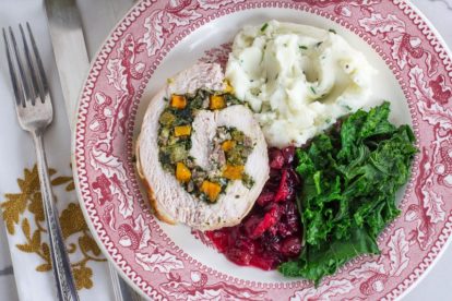 Low FODMAP Kale & Butternut Squash Stuffed Turkey Breast