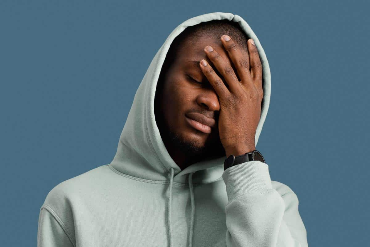 man in hoodie.