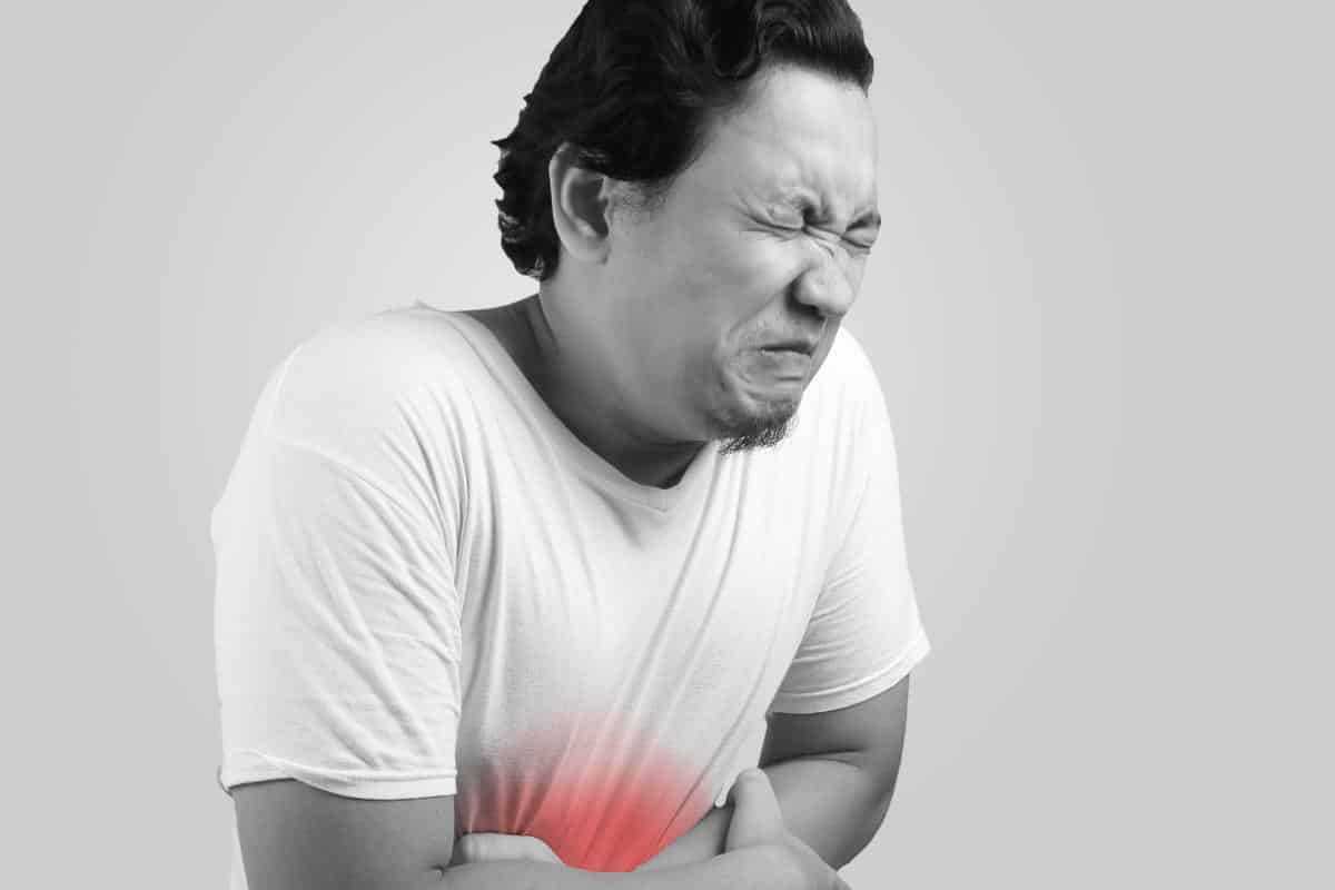 man in pain.