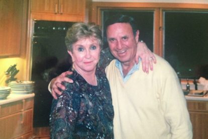 mom and dad in the kitchen