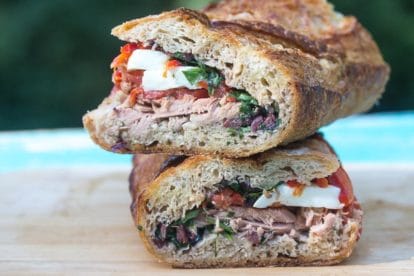 Pan bagnat closeup