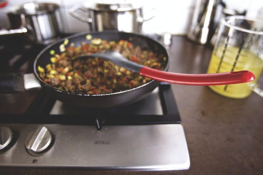 IBS and Yoga Series: Kitchen Yoga- a pan of food cooking on a stove top