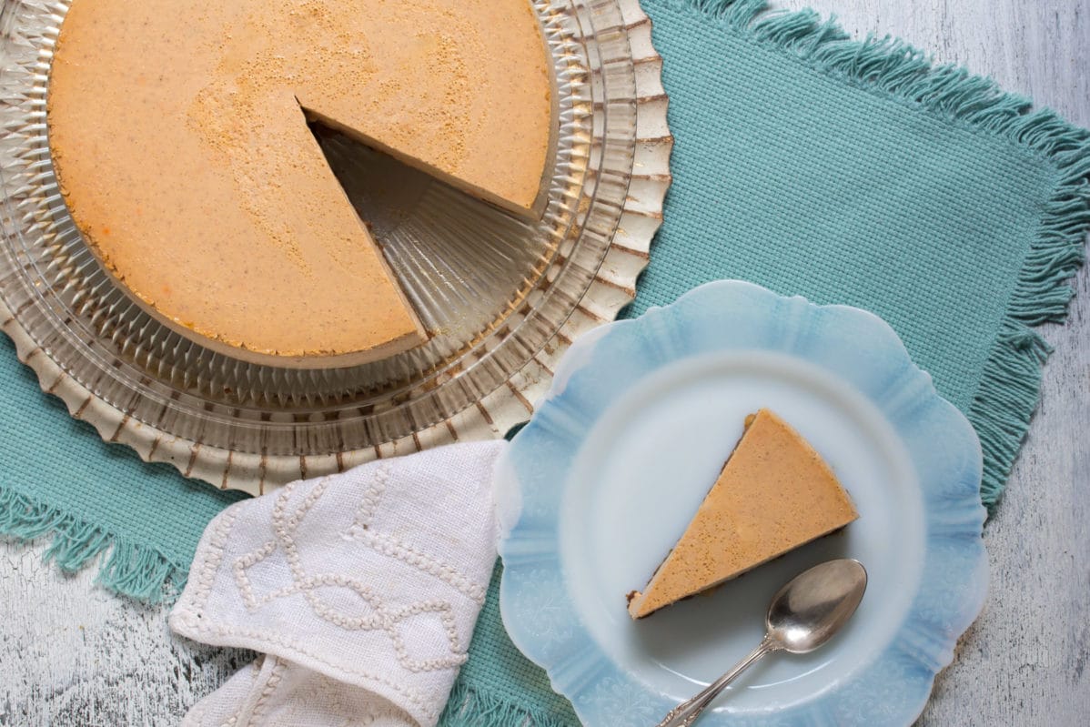 Pumpkin Cheesecake with Gingersnap crust