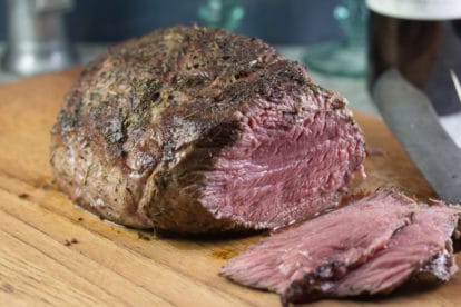 Low FODMAP Rare roast beef-sliced