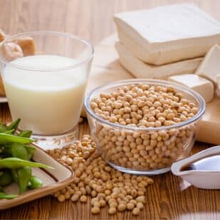 A selection of soy based products