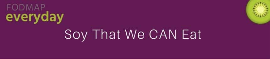 Soy that we can eat